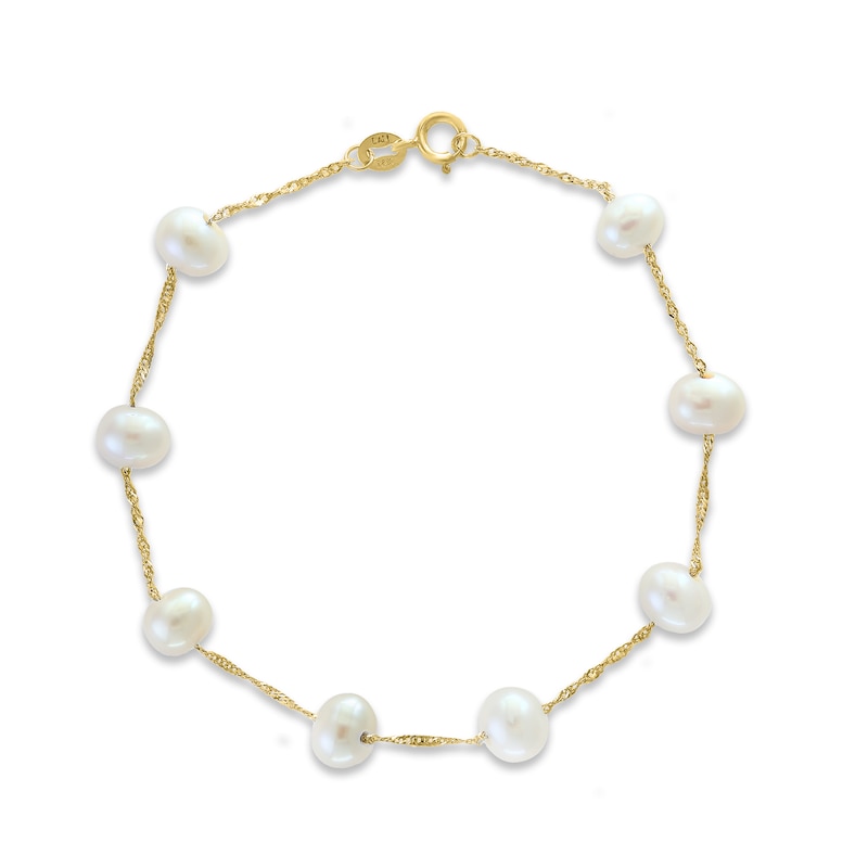 LALI Jewels Freshwater Cultured Pearl Bracelet 14K Yellow Gold