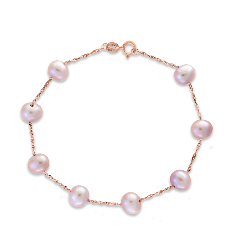 LALI Jewels Freshwater Cultured Pearl Bracelet 14K Rose Gold