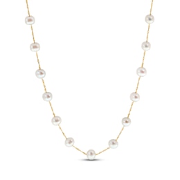 LALI Jewels Freshwater Cultured Pearl Necklace 14K Yellow Gold