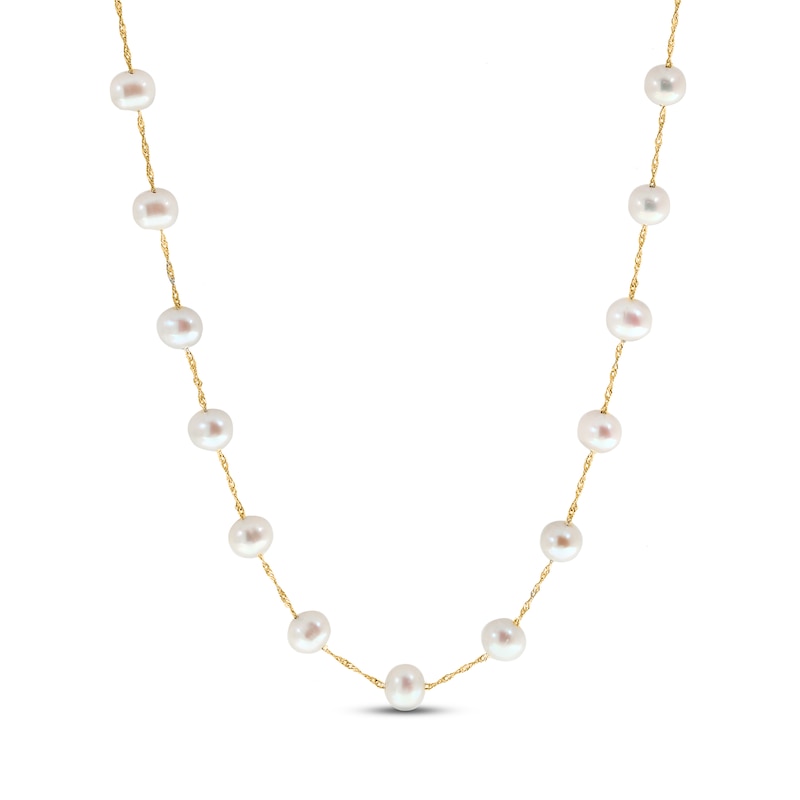 LALI Jewels Cultured Freshwater Pearl Necklace 14K Yellow Gold