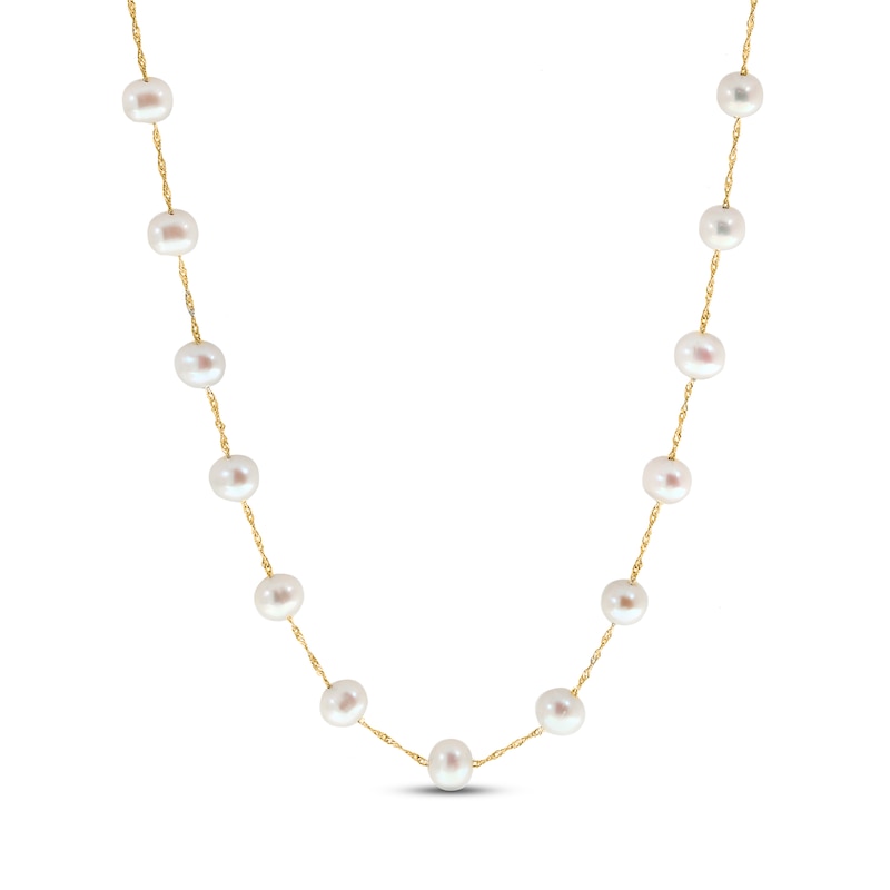 LALI Jewels Freshwater Cultured Pearl Necklace 14K Yellow Gold