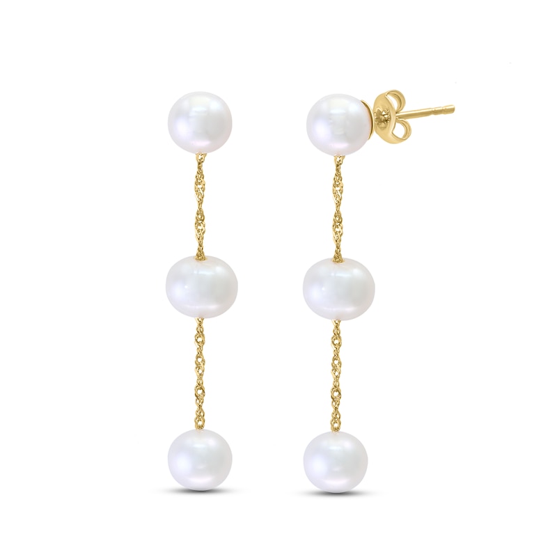 Main Image 1 of LALI Jewels Freshwater Cultured Pearl Drop Earrings 14K Yellow Gold