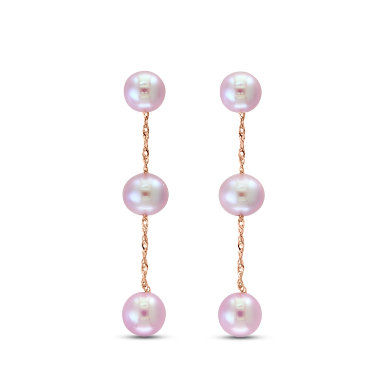 LALI Jewels Freshwater Cultured Pearl Drop Earrings 14K Rose Gold