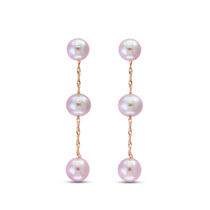 Main Image 1 of LALI Jewels Freshwater Cultured Pearl Drop Earrings 14K Rose Gold