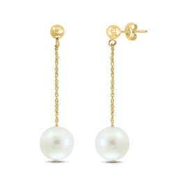 LALI Jewels Freshwater Cultured Pearl Drop Earrings 14K Yellow Gold