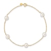 Thumbnail Image 0 of Freshwater Cultured Pearl Station Anklet 14K Yellow Gold 9"