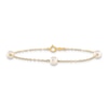 Thumbnail Image 1 of Freshwater Cultured Pearl Station Bracelet 14K Yellow Gold 7.25"
