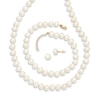 Thumbnail Image 0 of Cultured Freshwater Pearl Necklace/Bracelet/Earrings Set 14K Yellow Gold