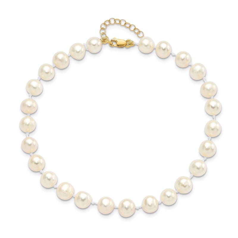 Cultured Freshwater Pearl Necklace/Bracelet/Earrings Set 14K Yellow Gold