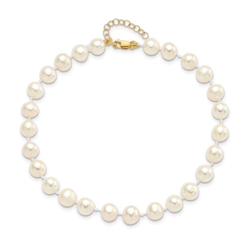 Main Image 2 of Freshwater Cultured Pearl Necklace/Bracelet/Earrings Set 14K Yellow Gold