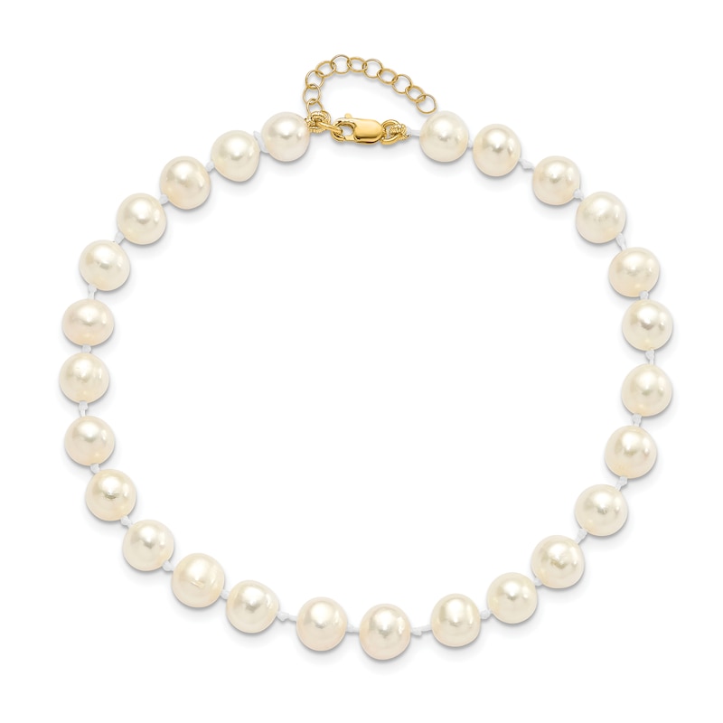 Event Blossom Monogram Charm Pearl Bracelet