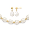 Thumbnail Image 0 of Freshwater Cultured Pearl Necklace/Earrings Set 14K Yellow Gold