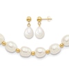 Thumbnail Image 1 of Freshwater Cultured Pearl Necklace/Earrings Set 14K Yellow Gold