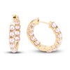 Thumbnail Image 1 of Freshwater Cultured Pearl Seed Hoop Earrings 14K Yellow Gold