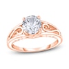 Thumbnail Image 1 of Diamond Solitaire Scroll Engagement Ring 1/4 ct tw Round 14K Rose Gold (I2/I)