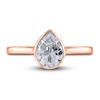 Thumbnail Image 3 of Diamond Solitaire Engagement Ring 3/4 ct tw Bezel-Set Pear-cut 14K Rose Gold (I2/I)