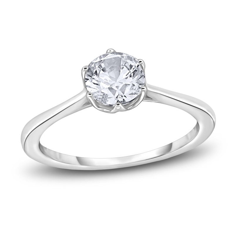 Main Image 1 of Diamond Cathedral Solitaire Engagement Ring 3/4 ct tw Round 14K White Gold (I2/I)