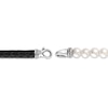 Thumbnail Image 3 of 1933 by Esquire Men's Black Leather & Freshwater Cultured Pearl Bracelet Sterling Silver 8.75"
