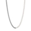 Thumbnail Image 1 of 1933 by Esquire Men's Freshwater Cultured Pearl Curb Necklace Sterling Silver 28"