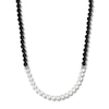 Thumbnail Image 1 of 1933 by Esquire Men's Freshwater Cultured Pearl & Natural Onyx Necklace Sterling Silver 28"