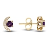 Thumbnail Image 1 of Natural Amethyst Earrings 1/15 ct tw Diamonds 14K Yellow Gold