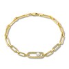 Thumbnail Image 0 of Freshwater Cultured Pearl Clip Bracelet 1/4 ct tw Diamonds 10K Yellow Gold 7.25"