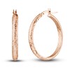 Thumbnail Image 1 of Diamond-Cut In/Out Hoop Earrings 14K Rose Gold 30mm