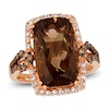 Thumbnail Image 0 of Le Vian Natural Chocolate Quartz Ring 1/2 ct tw Diamonds 14K Strawberry Gold