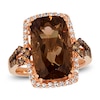 Thumbnail Image 1 of Le Vian Natural Chocolate Quartz Ring 1/2 ct tw Diamonds 14K Strawberry Gold