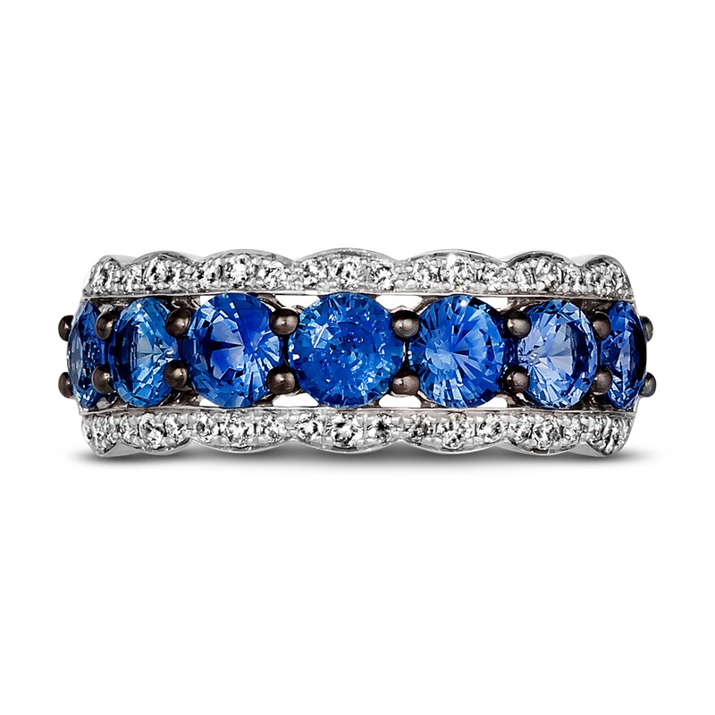 Main Image 2 of Le Vian Natural Blue Sapphire Ring 1/3 ct tw Diamonds 14K Vanilla Gold