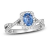 Thumbnail Image 0 of Le Vian Natural Blue Sapphire Ring 1/3 ct tw Diamonds 14K Vanilla Gold