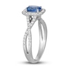 Thumbnail Image 1 of Le Vian Natural Blue Sapphire Ring 1/3 ct tw Diamonds 14K Vanilla Gold