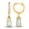 Thumbnail Image 1 of Le Vian Natural Prehnite Earrings 1/5 ct tw Diamonds 14K Honey Gold