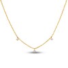 Thumbnail Image 1 of Le Vian Diamond Station Necklace 1/10 ct tw Round 14K Honey Gold 16" Adj.