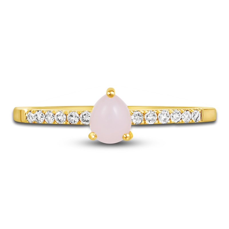 Main Image 4 of Le Vian Natural Opal Ring 1/10 ct tw Diamonds 14K Honey Gold