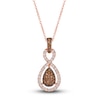Thumbnail Image 1 of Le Vian Diamond Pendant Necklace 7/8 ct tw Round 14K Strawberry Gold 19"