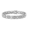 Men's Diamond Bracelet 1 ct tw Round 14K White Gold 8.5"