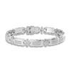 Men's Diamond Bracelet 1 ct tw Round 14K White Gold 8.5"