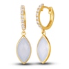 Le Vian Natural Blue Chalcedony Earrings 1/5 ct tw Diamonds 14K Honey Gold