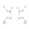 Diamond Virgo Constellation Earrings 1/8 ct tw Round 14K White Gold