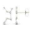 Diamond Virgo Constellation Earrings 1/8 ct tw Round 14K White Gold