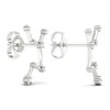 Diamond Virgo Constellation Earrings 1/8 ct tw Round 14K White Gold