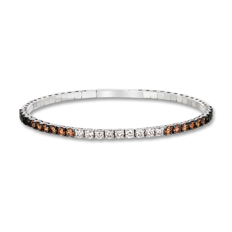 Main Image 1 of Le Vian Diamond Bangle Bracelet 2-3/4 ct tw Round 14K Vanilla Gold 7&quot;