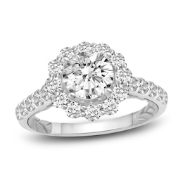 Diamond Engagement Ring 2-1/2 ct tw Round White Gold