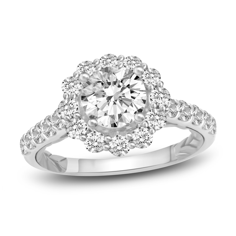 Main Image 1 of Diamond Engagement Ring 2-1/2 ct tw Round White Gold