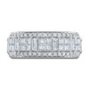 Vera Wang WISH Diamond Anniversary Band 1-1/2 ct tw Baguette/Princess/ Round 18K White Gold