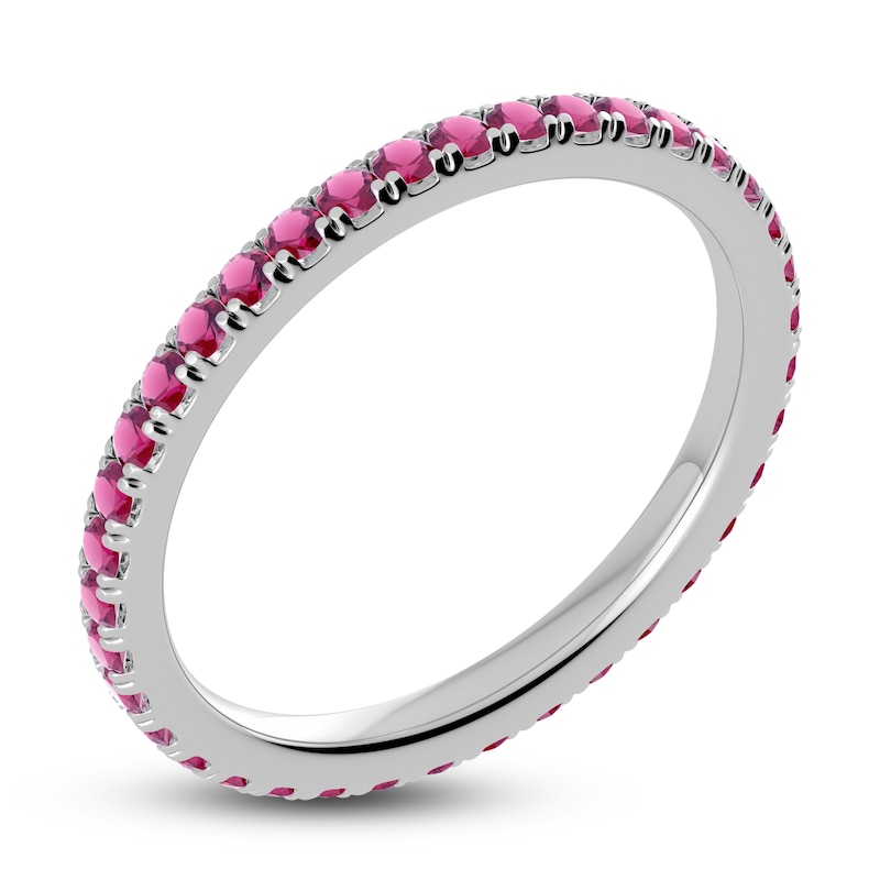 Main Image 2 of Juliette Maison Natural Rhodolite Garnet Eternity Ring 10K White Gold