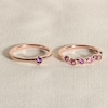 Thumbnail Image 4 of Juliette Maison Natural Garnet & Natural Ruby Ring 10K White Gold