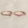 Thumbnail Image 4 of Juliette Maison Natural Pink Tourmaline & Natural Aquamarine Ring 10K White Gold