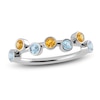 Thumbnail Image 1 of Juliette Maison Natural Citrine & Natural Aquamarine Ring 10K White Gold